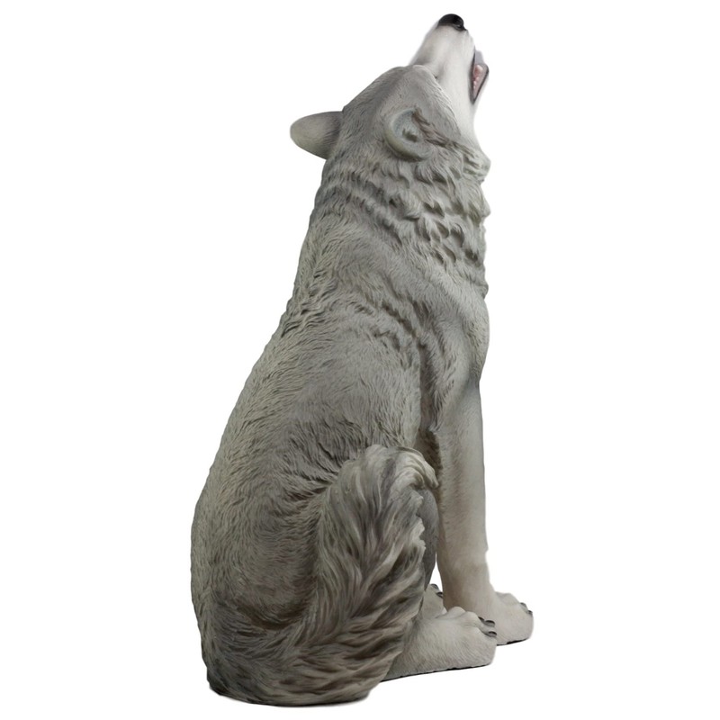 Ebros Gift Tribal Pack Alpha Leader Large Howling Gray Wolf