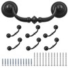 Waziaqoc 6PCS Antique Drop Bail Pulls, 3.5" Hole Center Shabby