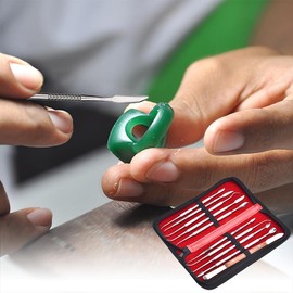 Joyzan Wax Carvers Set, Stainless Steel Spatula Wax Clay Sculpting Tool Carver Set Polymer Pottery Clay Spatulas Chisel Double Ended DIY Carving Tools Kit Carrying Case for Detailing Modeling Shaping