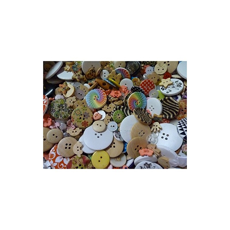 Pack of Random MIxed Assorted Buttons, approx 75g