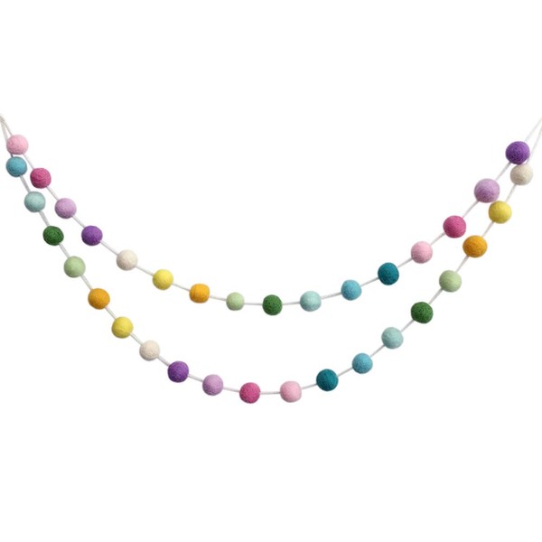 1pcs Felt Ball Garland Pom Pom Ball Hanging Banner Decoration