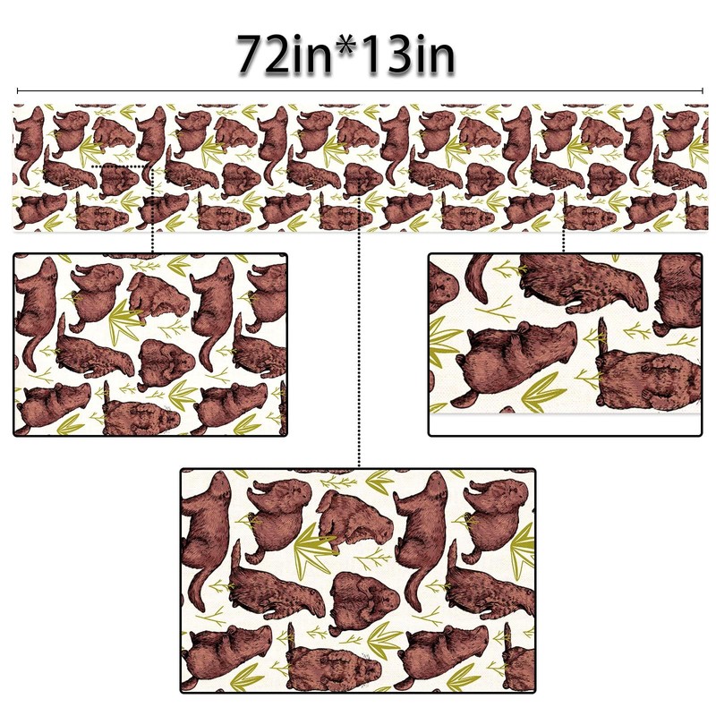 Sunwer Groundhog Day Table Runner Welcome Spring Party Decoration February