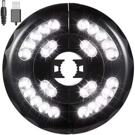 INKEER Patio Umbrella Light 3 Lighting Modes Cordless 28 LED Lights,4 AA Battery Operated Umbrella Pole Light for Patio Umbrellas Camping Tents or Outdoor Use