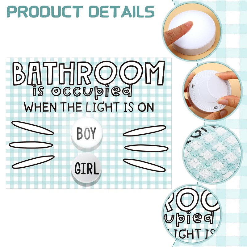 VIHOSE Classroom Bathroom Management Set Classroom Bathroom Pass Poster Sticker