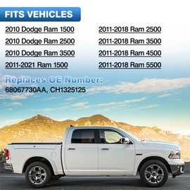 Turvysen 68067730AA Passenger Right Side Tow Lower Mirror Glass Replacement for 2010-2020 Dodge Ram 1500 2500 3500 4500 5500, Side View Convex Mirror Glass with Rear Holder