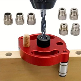 Woodworking Center Finder Kit, Drill Guide Locator Straight Drill Guide Set with 3/4/5/6/7/8/9/10mm Drill Bushings