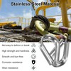 M METERXITY 30-Pack Wire Rope Thimbles, M8 Stainless Steel 8mm