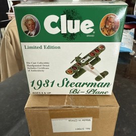 Hasbro Limited Edition Clue 1931 Stearman Bi- Plane Diecast Collectible New In Shipping