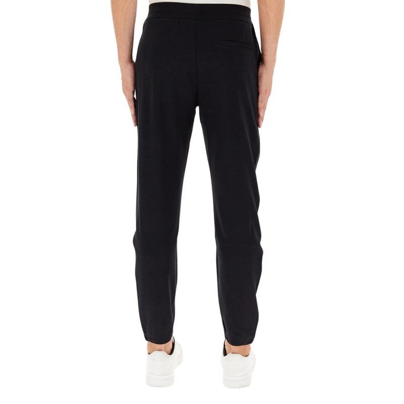 Armani Exchange Men's The Grid, Sustainable, Logo Tape Sweatpants, black