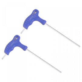 uxcell 3mm Hex Key T-Handle Dual End Wrench Spanner, Metric CR-V Steel 2 Pcs