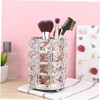 BIUDECO Large Silver Crystal Cosmetics Brush Holder Hollow Lace Design