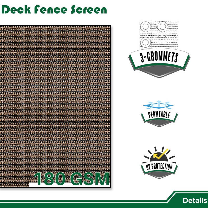 Goleray 3'x25' Privacy Screen Balcony Covers for Apartments Patio Fence