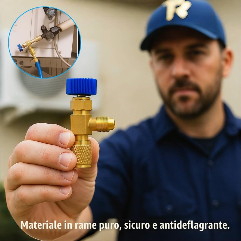 2 Pezzi Valvola Controllo Flusso R410 R22, Valvola di Sicurezza