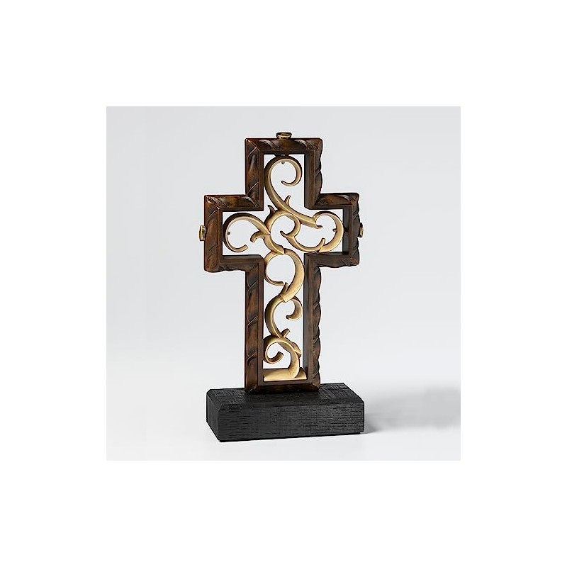 Unity Cross® Terra Cotta Rope & Vintage Ivory; Unity Candle