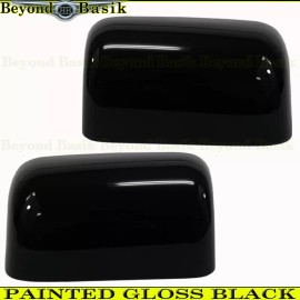 Torox 2008-2016 FORD F250 F350 F450 F550 GLOSS BLACK Mirror COVERS Top Half TOWING