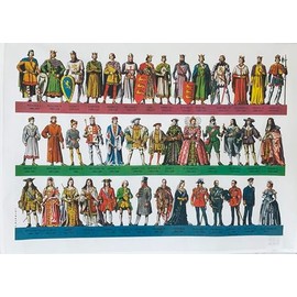 Half a Donkey Kings and Queens of England Large Cotton Tea Towel