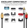 TEKERA RCA Y Cable Splitter, Gold-Plated Plug Subwoofer 1 Female
