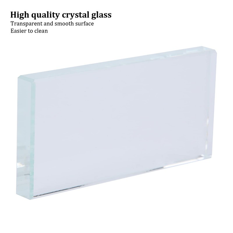 Glass Rectangle Nail Art Palettes, Manicure Colour Mixing Mixing DIY