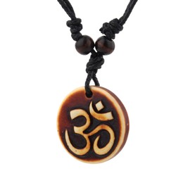 Scddboy Om Necklace for Men Women,Yoga Charm Aum Ohm Sanskrit Amulet Symbol Pendant Necklace