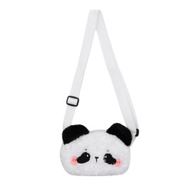 MOSSTYUS Plush Animal Shoulder Bag Cute Toddler Kids Crossbody Purse Small Coin Purse Messenger Bag for Girls Women,Panda F#