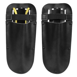 2pack Garden Pruner Tool Holster with Belt Clip, Utility Gardening Shears Sheath, Multitool Plier Pouch Suitable for Hand Pruners, Pliers, Scissors, and More (Black)