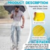 Geyoga 8 Pcs Disposable Rain Pants with Shoe Boot Waterproof