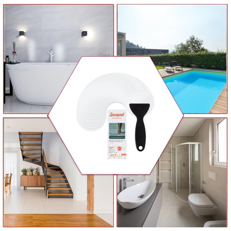 Secopad 36PCS Bathtub Stickers Non-Slip, Safety Shower Treads Adhesive Appliques
