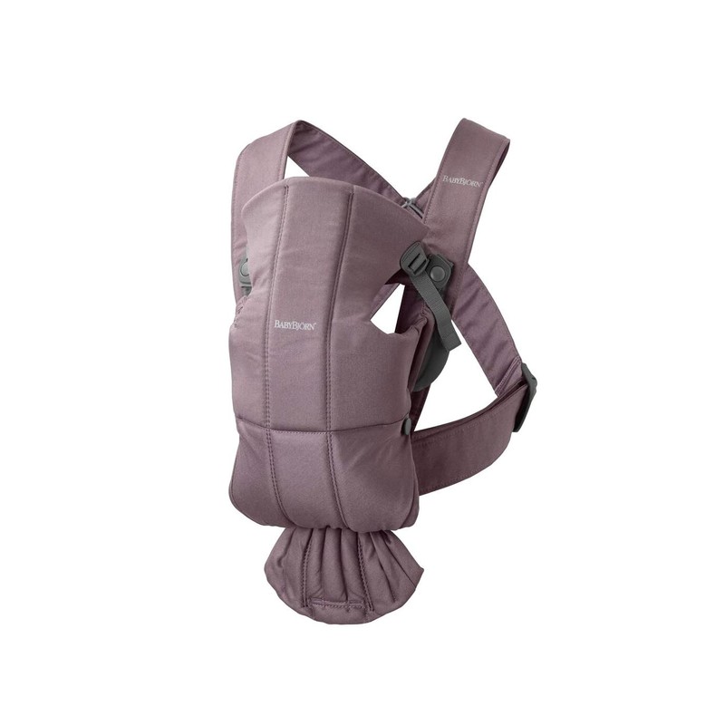 BabyBjörn Baby Carrier Mini, Cotton, Dark Purple | Newborn Carrier