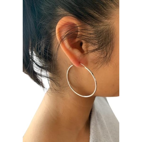 ⊹⊱✿ 5 CM GROSSE CREOLEN AUS 925ER SILBER ✿⊰⊹ tolle,