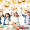 HappyHome 20pcs Confetti Balloons Translucent Glitter Latex Balloons (Gold)
