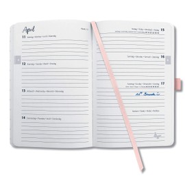 SIGEL Jolie J2308 Weekly Calendar 2022 – Rose Lace – Approx. A6 – Pink – Hardcover, 174 Pages with Cheerful Calendar, Many Information and Practical Stickers – FSC Certified – Diary