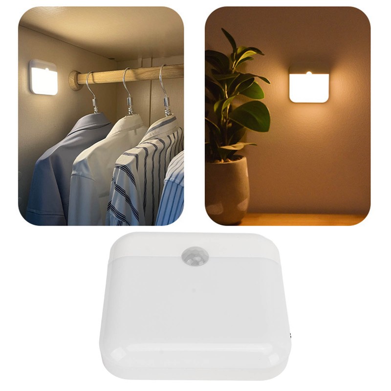Motion Sensor Dimmable Night Light Two Colors Bedside Induction Lamp