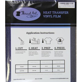 Threadart Navy 10" x 12" Glitter Heat Transfer Vinyl Precut Sheets | 12 Sheets Bundle Pack | Glitter Colors | Compatible with Cricut Silhouette and Cameo | HTV