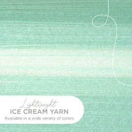 Lion Brand Yarn Lion Brand Yarn (1 Skein) Ice Cream Baby Yarn, Mint, 1182 Foot (Pack of 1)