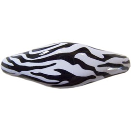 Set of 2 Zebra Animal Print Ceramic Cabinet Drawer Pull Handles