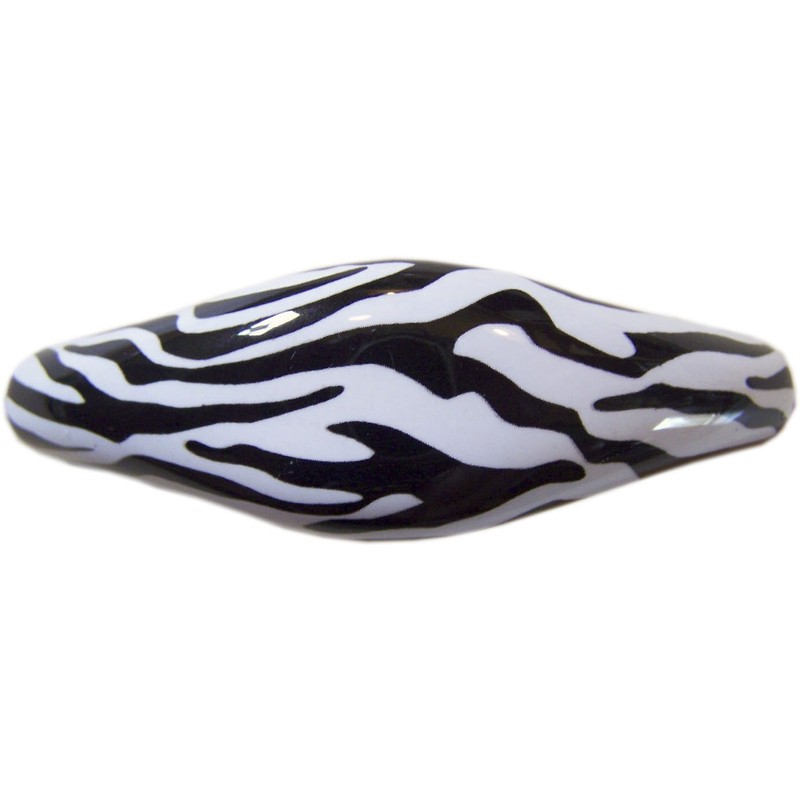Set of 2 Zebra Animal Print Ceramic Cabinet Drawer Pull