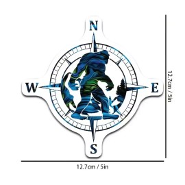 BIGFOOT Compass Vinyl Decal Sticker, Decals for off-road SUV - North Bigfoot 5"