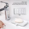 ANTIS'S HOME Ceramic Soap Dish with Drainage, Self-Draining Soap Holder