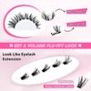 Fluffy Lash Clusters Kit 200pcs DIY Lash Extension Kit, Wispy