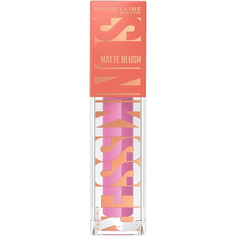 Maybelline SunKisser Rubor Líquido Mate Spicy Red, Efecto Sunglow Rojo