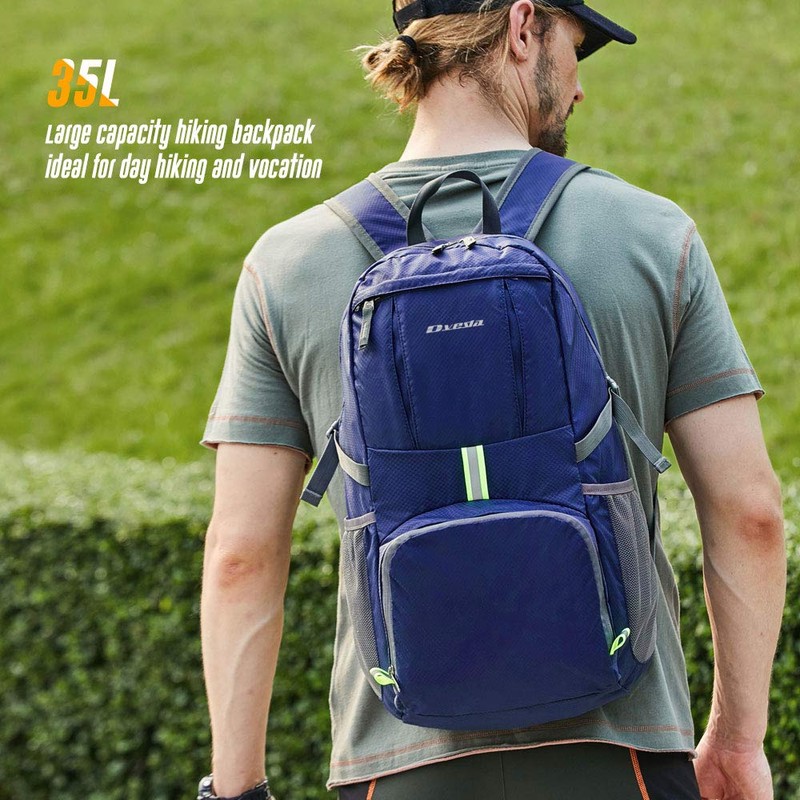Dveda - Mochila ligera plegable de 35 l, impermeable, duradera,