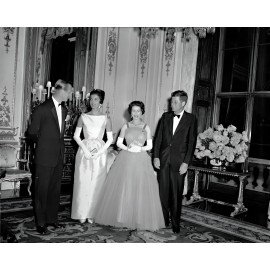 John F Kennedy Queen Elizabeth 8x10 Picture JFK Photograph President Photo