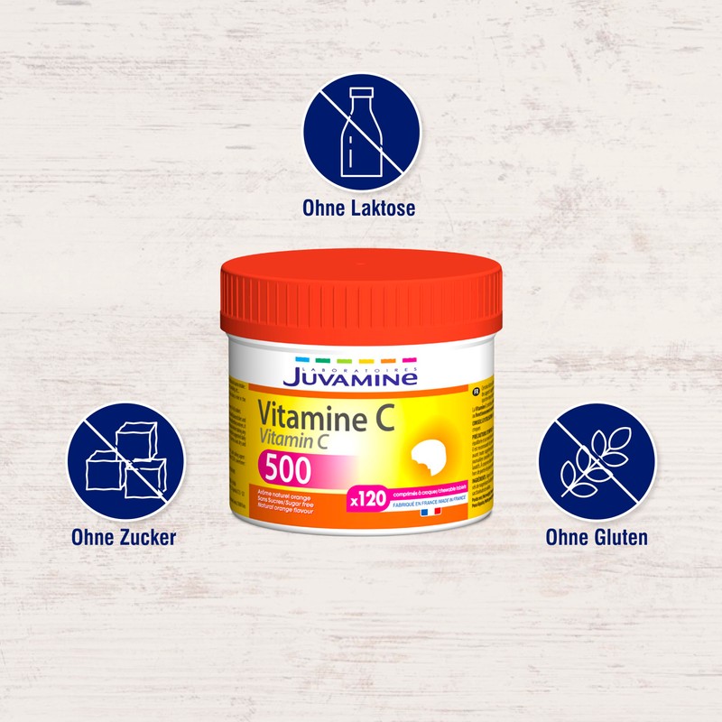 JUVAMINE - Vitamin C 500 mg - 120 Kautabletten -