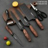 6pcs High Carbon Stainless Steel Knives Handmade Forged Cleaver Chef
