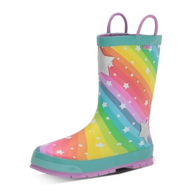 Western Chief Girls Waterproof Rain Boot, Superstar Teal, 1 Little Kid