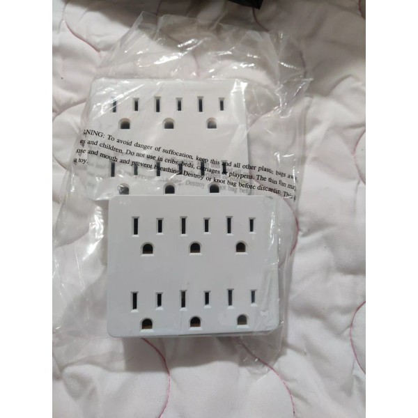 Smarthome 6 OUTLET WALL TAP Splitter Duplicator SET OF 2