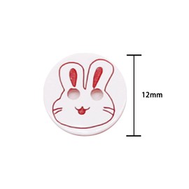 Colorful Resin Buttons for Baby Kids Cardigans Knitting Sewing Button,80pcs 12mm Round Sewing Buttons Plastic Cute Rabbit Crafting Buttons for Art Child Clothing Sewing Painting Decor(Random Color)
