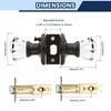 Orger Crystal Privacy Door Knobs with Lock, Faceted Diamond Shape