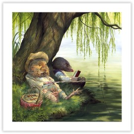 Birthday/Blank Greeting Card For Him/Her - Male/Female - The Wind in The Willows Artistic Design - General Card Suitable for Any Occasion - Made in the UK - Eco-Friendly