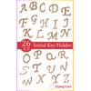 TOMOTHY Initial Key Chain, Initial Charm, Pair of Keychains, Women's,